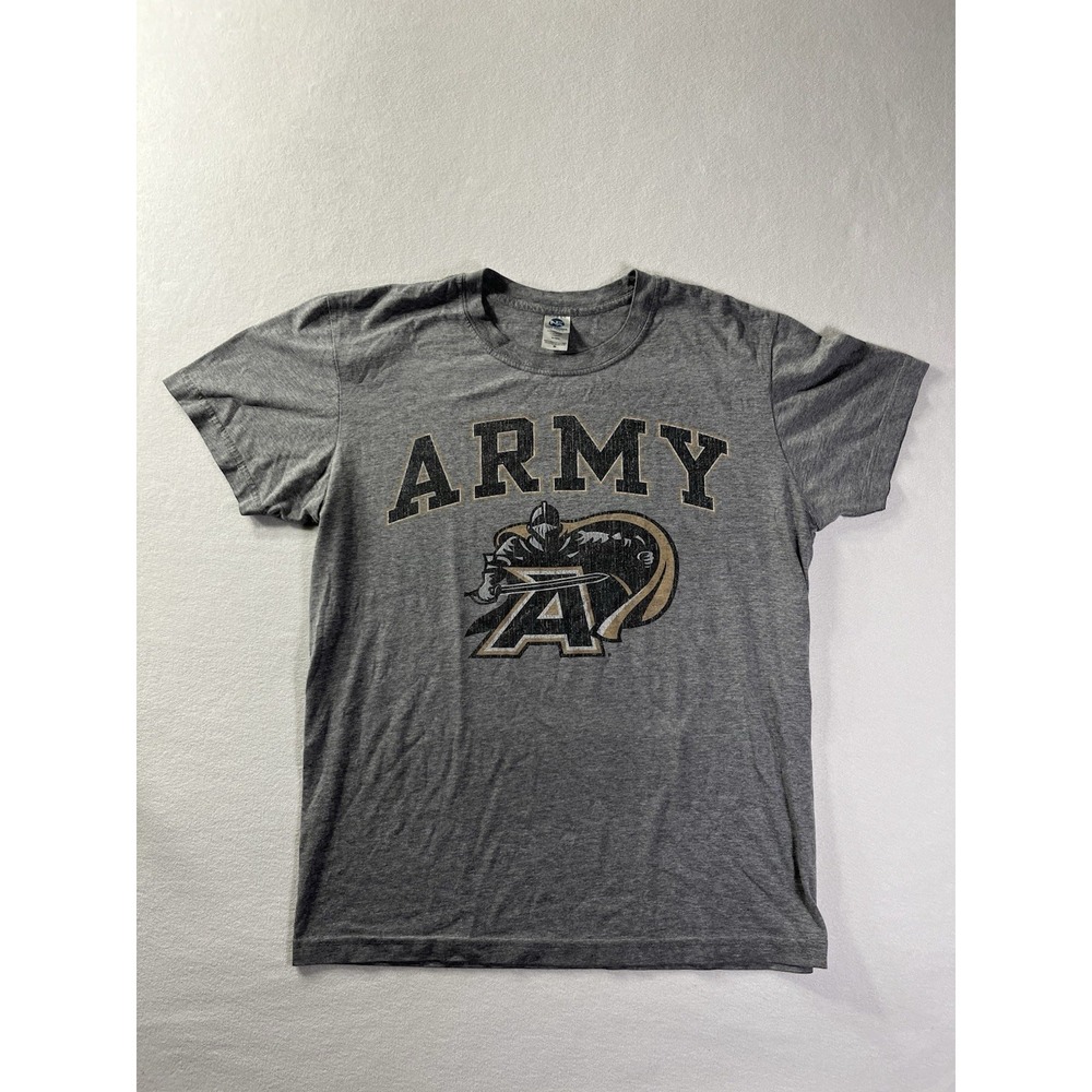 Vtg New Agenda By Perrin T-Shirt M Grey Army Black Knights